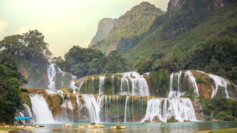 Der Ban Gioc Wasserfall in Vietnam.