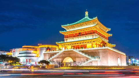 Xian bei Nacht. 